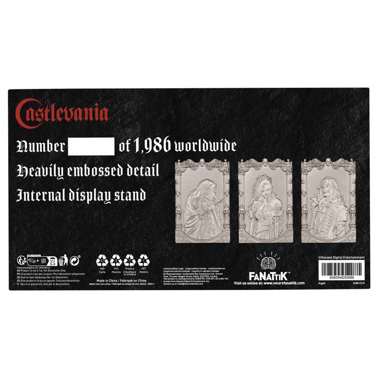Fanattik Castlevania limited edition set of three ingots, UK version