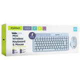 Styletech wireless keyboard and mouse set pastel blue - British product