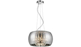 Impex Potenza chrome pendant light 28cm UK version