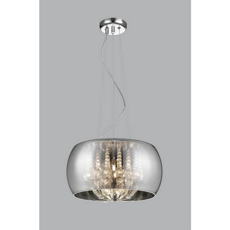 Impex Potenza chrome pendant light 28cm UK version