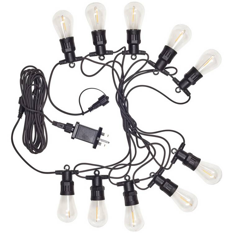 Smart Garden 20-light vintage festoon string lights warm white (British brand)