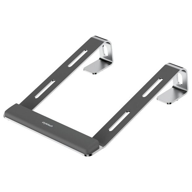 Styletech LR05 aluminium laptop stand in silver - British product