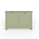 GFW Lancaster shoe storage cabinet green oak, UK version