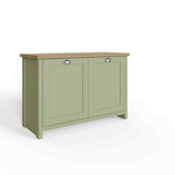 GFW Lancaster shoe storage cabinet green oak, UK version