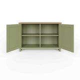 GFW Lancaster shoe storage cabinet green oak, UK version