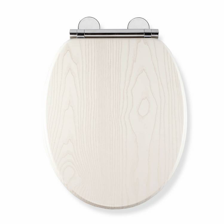 Croydex moulded wood toilet seat white oak effect, UK version