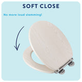 Croydex moulded wood toilet seat white oak effect, UK version