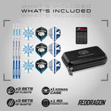 Red Dragon Iceman darts case with accessories - British product