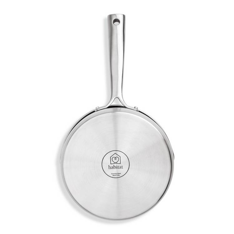Habitat brushed stainless steel saucepan 20cm (British brand)