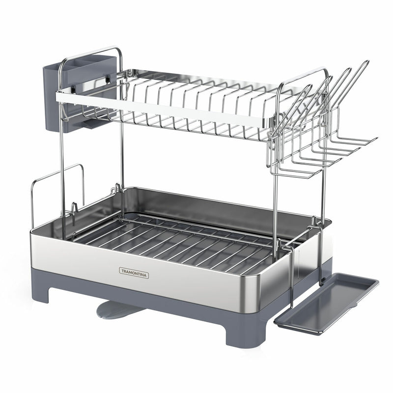 Tramontina 2-tier stainless steel dish rack - British product