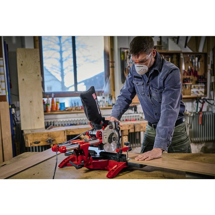 Einhell 1600W Dual Sliding Mitre Saw with 210mm blade, UK version