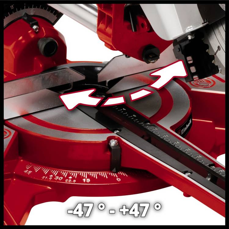 Einhell 1600W Dual Sliding Mitre Saw with 210mm blade, UK version