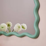Habitat green wavy wall mirror 60x57cm, UK version
