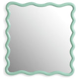 Habitat green wavy wall mirror 60x57cm, UK version