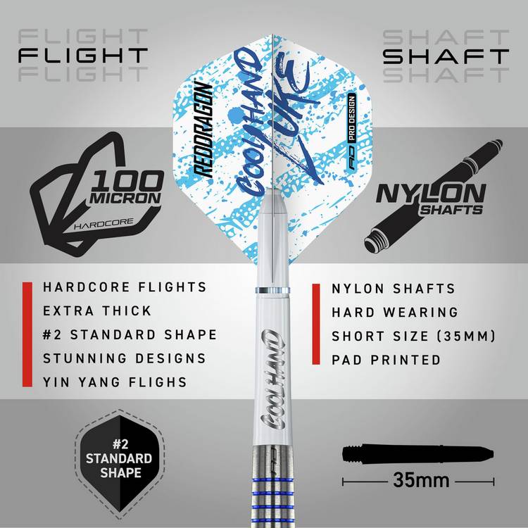 Red Dragon Luke Humphries Coolhand darts 22g, UK version