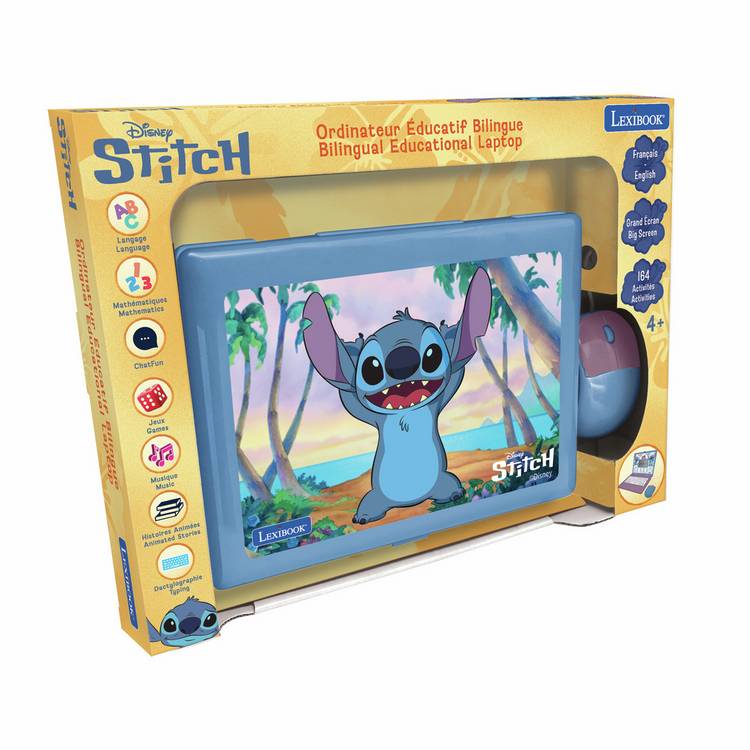 Disney Stitch bilingual laptop educational toy - British product