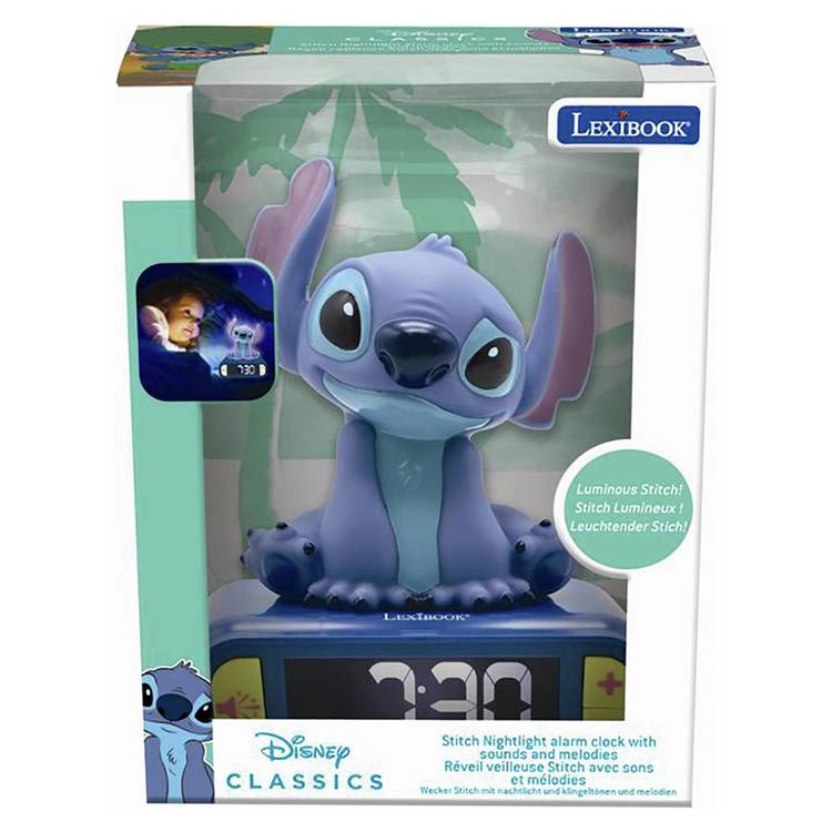 Disney Stitch nightlight alarm clock, imported from the UK