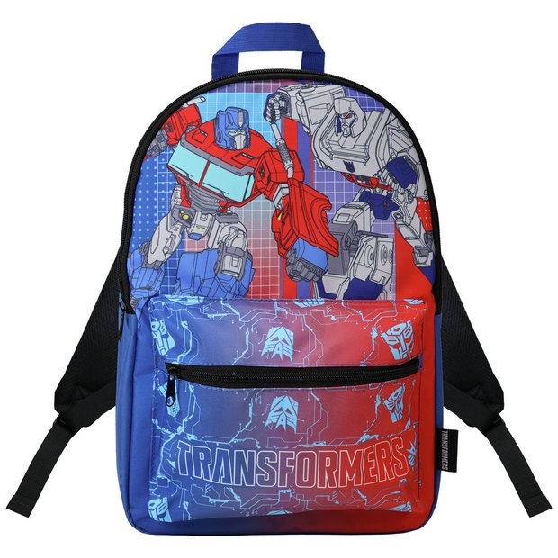 Hasbro Transformers backpack in blue with 9 litre capacity, imported from the UK
