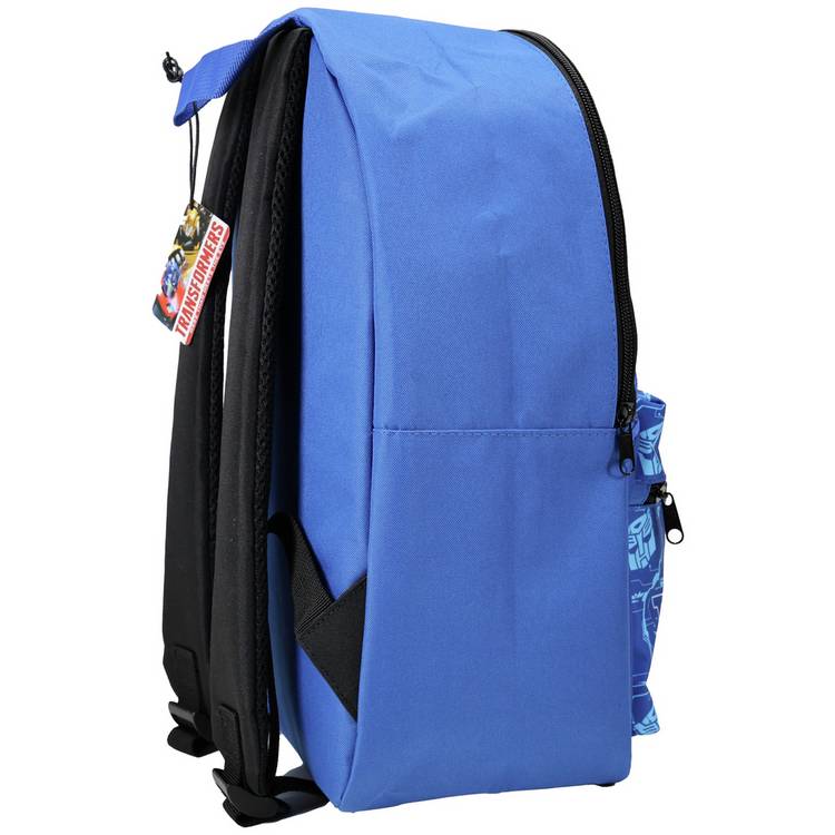 Hasbro Transformers backpack in blue with 9 litre capacity, imported from the UK