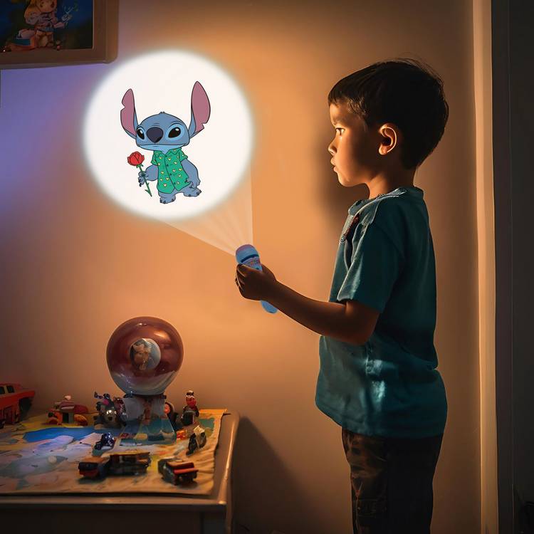 Disney Stitch Story Teller Projector Torch with discs (British brand)