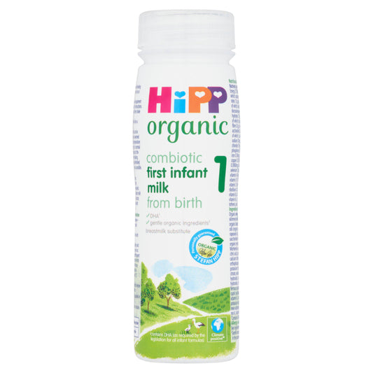 HiPP Organic 1 First Infant Baby Milk Ready To Feed Liquid Formula From Birth 200ml GOODS Sainsburys   