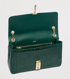 TOM FORD large shoulder bag dark green Italian leather - British product