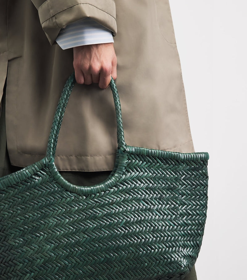 Dragon Diffusion large leather woven Nantucket tote bag (British brand)