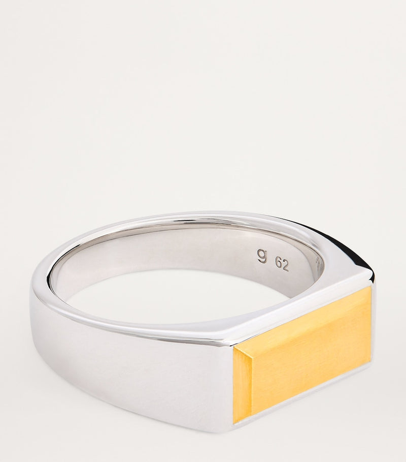 Tom Wood Peaky ring sterling silver yellow gold, UK version