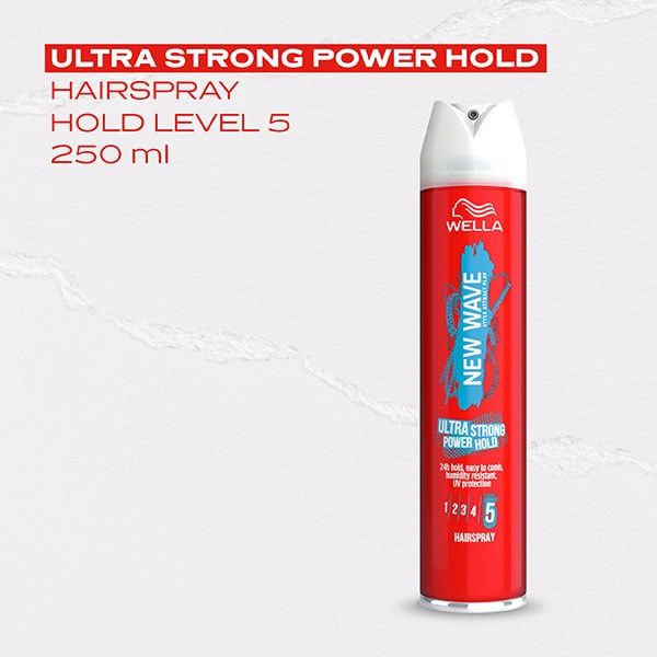 Wella Shockwaves Ultra Strong Power Hold Hairspray 250ml (British brand)