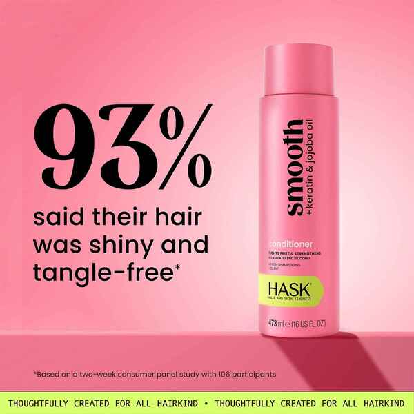 Hask Keratin Smooth Shampoo and Conditioner Bundle 473ml, UK version
