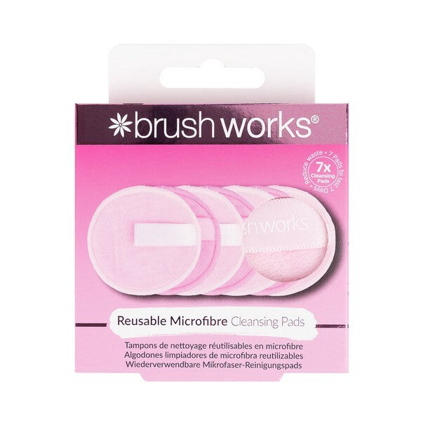 Brushworks reusable microfibre cleansing pads 7 pack, imported from the UK