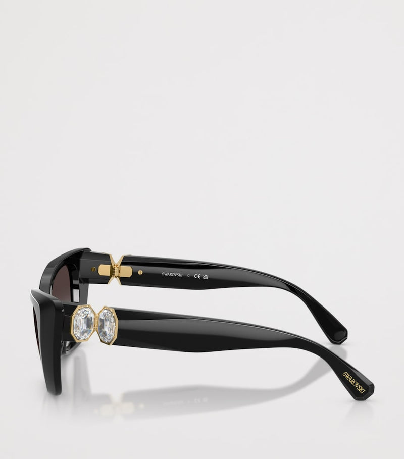 Swarovski cat eye sunglasses with crystal embellishments - British product