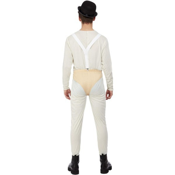 Smiffys Cult Classic mens costume white bodysuit pants braces hat (British brand)