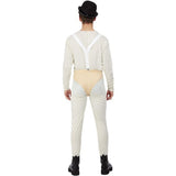 Smiffys Cult Classic mens costume white bodysuit pants braces hat (British brand)