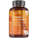 Superdrug WeightWorld Vitamin D3 K2 Tablets 365 Vegan Tablets- Buy online at McGrocer