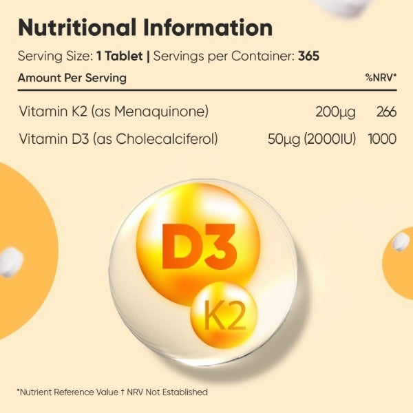 WeightWorld Vitamin D3 K2 365 tablets - British product