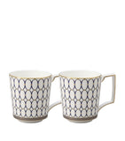 Fine Bone China Mug with Pastel Geometric Print