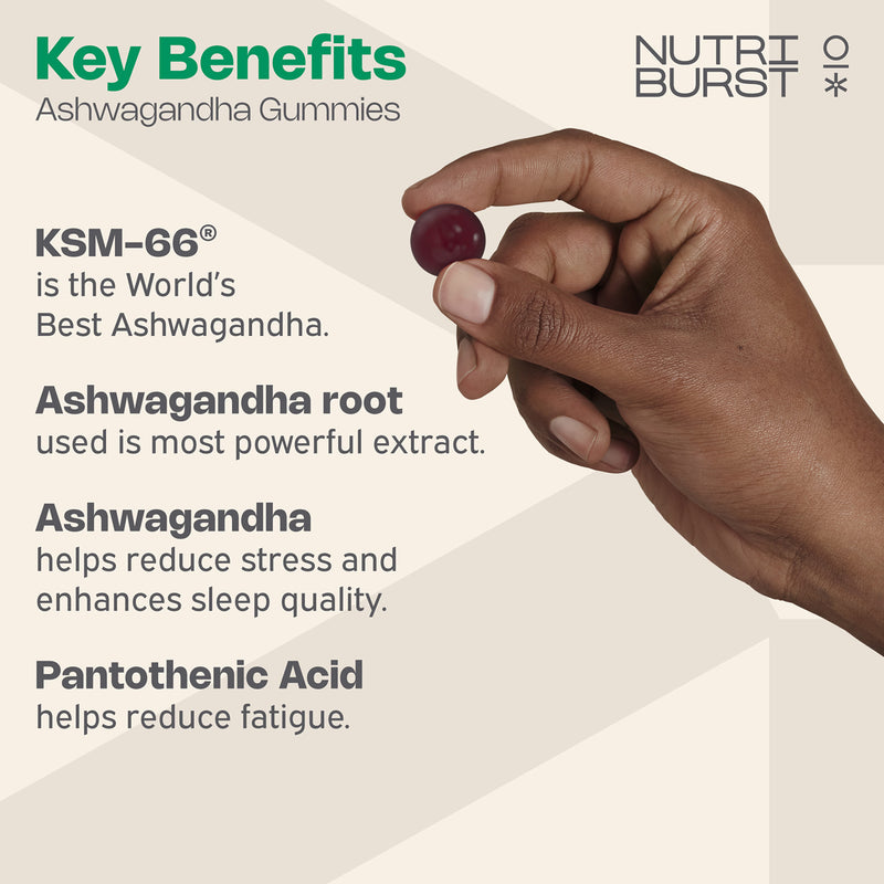 Nutriburst Ashwagandha KSM-66 gummies 60 (British brand)