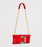 Balmain satin Anthem clutch bag zebra print, imported from the UK