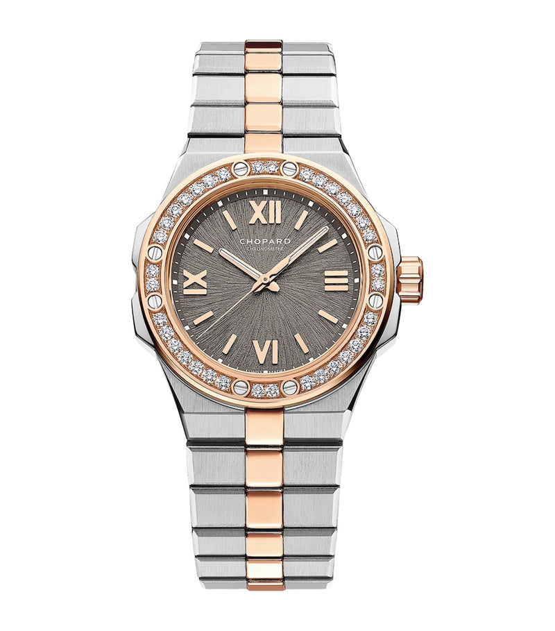 Chopard Alpine Eagle rose gold stainless steel diamond watch 33mm, imported from the UK