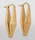 Jimmy Choo diamond chain earrings gold-tone brass - British product