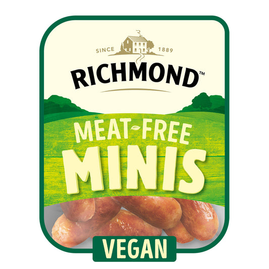 Richmond Meat Free Vegan Minis Snacking Cocktail Sausages 162g