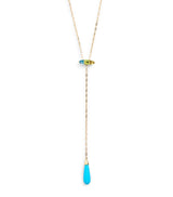 Harrods Emily P. Wheeler Yellow Gold, Topaz, Peridot, Tourmaline and Turquoise Helix Lariat Necklace- Buy online at McGrocer