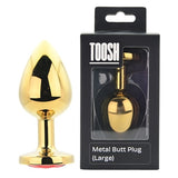 Superdrug Loving Joy Toosh Gold Metal Butt Plug Large Red Stone- Buy online at McGrocer