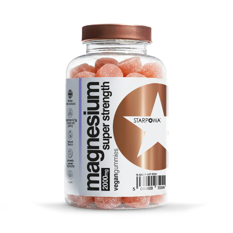 Starpowa magnesium gummies Super Strength Strawberry 60 count, UK version