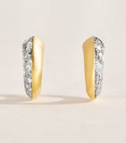 Jade Trau mini yellow gold diamond huggie hoops (British brand)