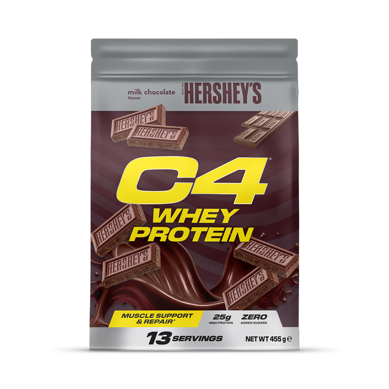C4 whey protein Hershey's Chocolate 455g, imported from the UK