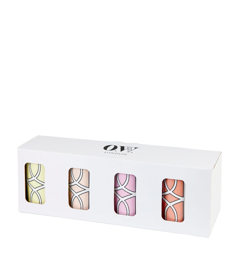 O.W.London 4 loop mugs pastel hues gift box, imported from the UK