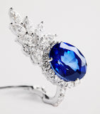 Yeprem diamond and sapphire stud earrings - British product