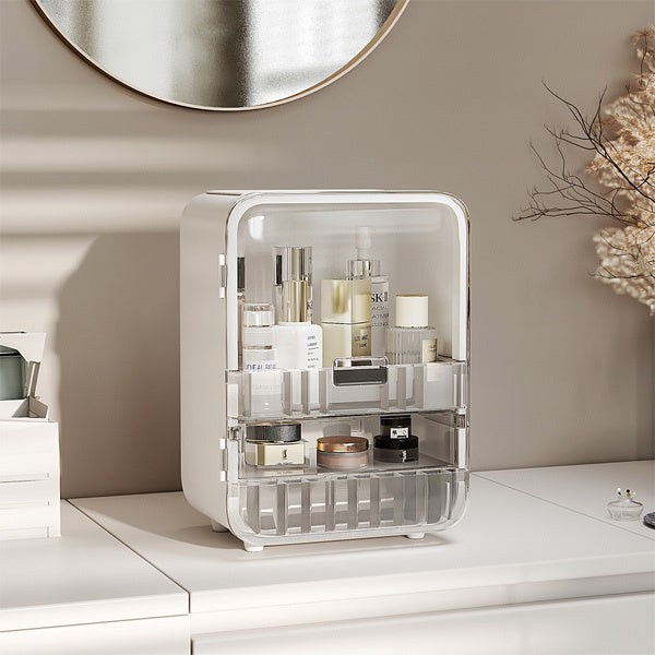 Livingandhome Makeup Organizer Mirror White 24.5cm, UK version